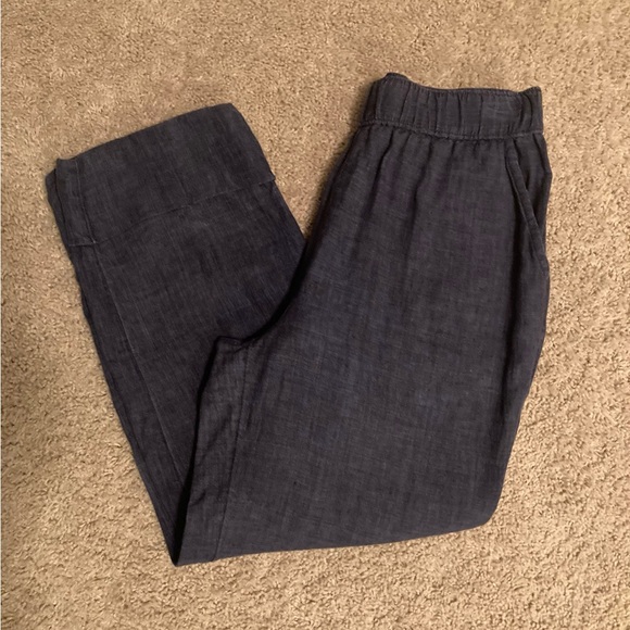 Sigrid Olsen Linen Wide Leg Cropped Pants - Picture 4 of 7